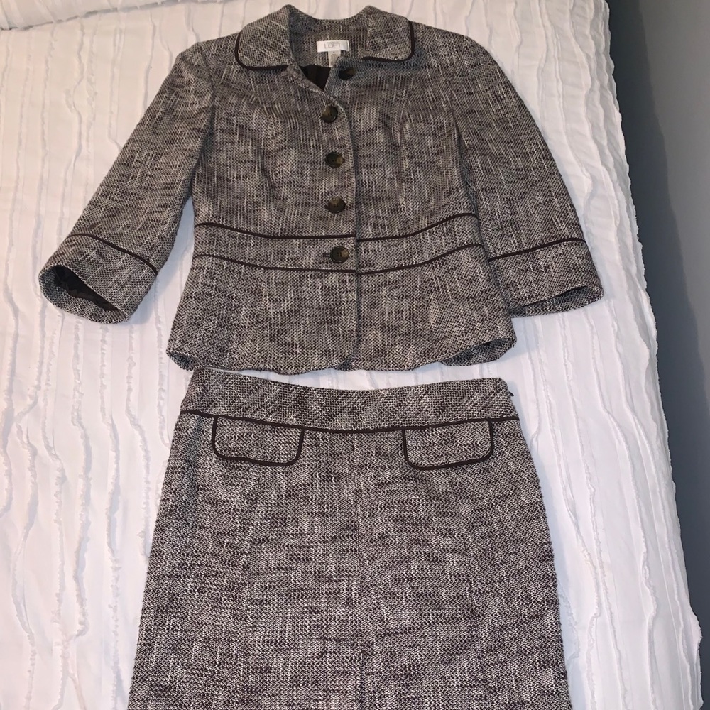 Ann Taylor Loft Blazer and Skirt Set